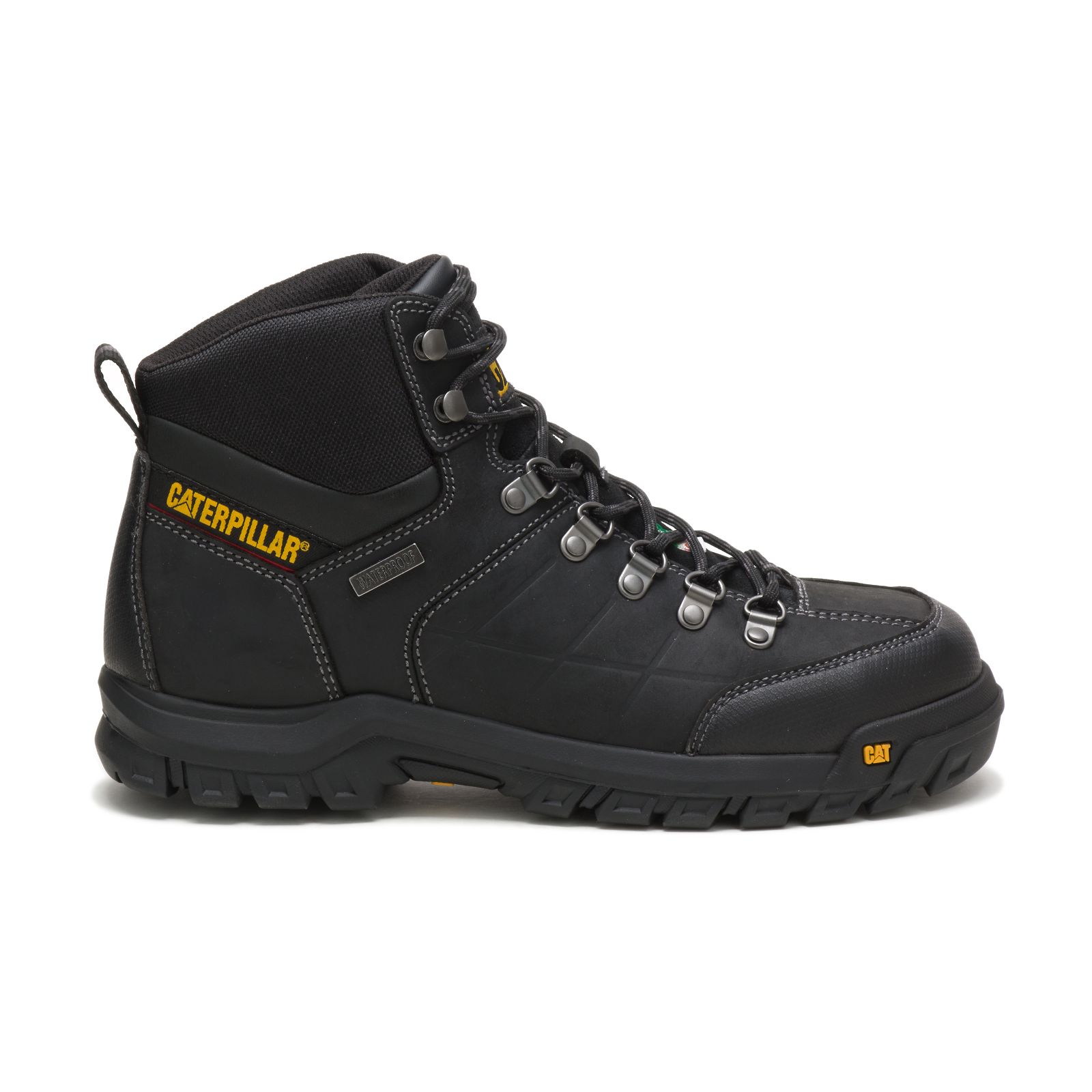 Caterpillar Boots South Africa - Cat Men's Threshold Waterproof Steel Toe Csa Work Boots Black VI6084213